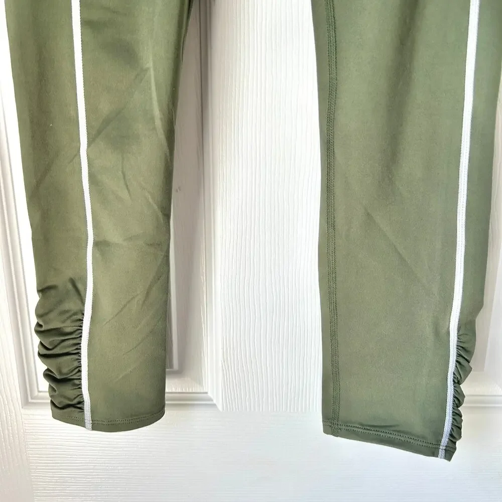 Free People Movement You're a Peach Leggings Moss Green Medium NWT